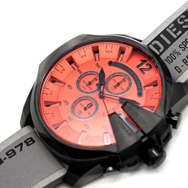 Diesel dz4535 mega chief chrono black orange gray Clearance