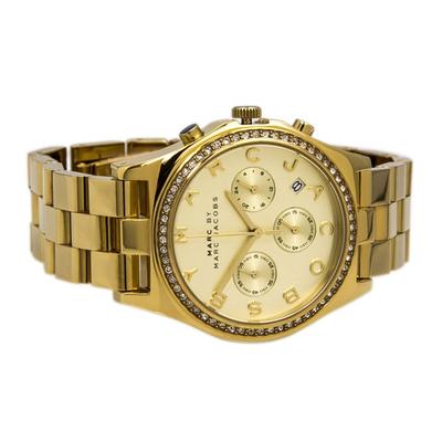 Marc by Marc Jacobs Henry Chronograph Champagne Dial Gold-plated Ladies Watch MBM3105