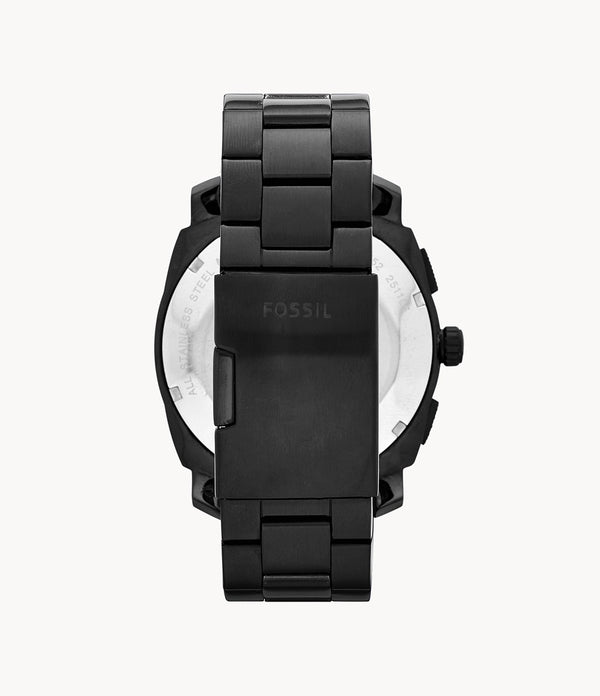 Fossil Machine Reloj cronógrafo de cuarzo con esfera negra para hombre FS4552IE