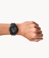 Fossil Machine Reloj cronógrafo de cuarzo con esfera negra para hombre FS4552IE