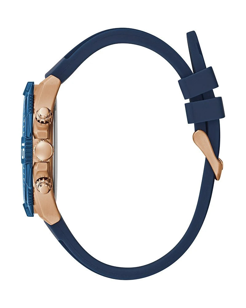 Guess Rose Gold Chronograph Silicone Strap Men s Watch GW0211G4
