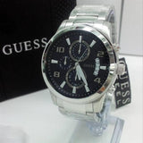 Guess Exec Chronograph Dial Silver-Tone Men's Watch W0075G1 - Watches of America #4
