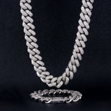 Big Daddy 18mm Silver & Diamond Cuban Link Chain