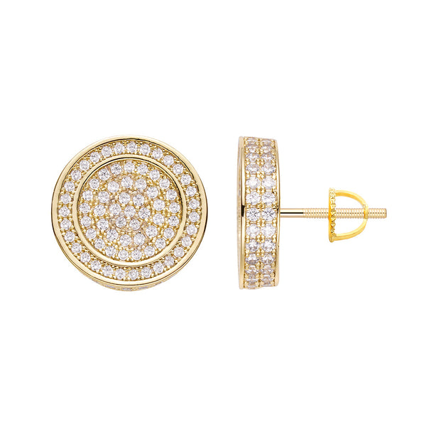 Big Daddy All Diamond Pave Round Earring