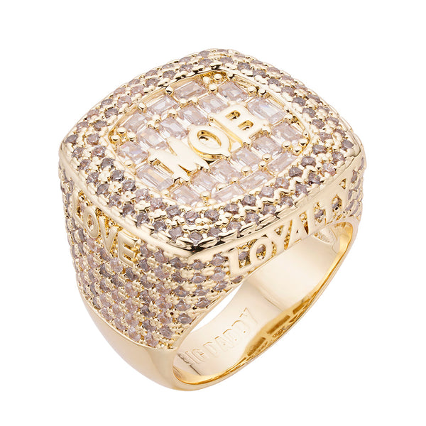 Big Daddy "MOB" Iced out Baguette Diamond Ring