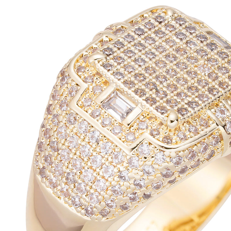 Big Daddy Swagger Full Cluster Iced Out Ring