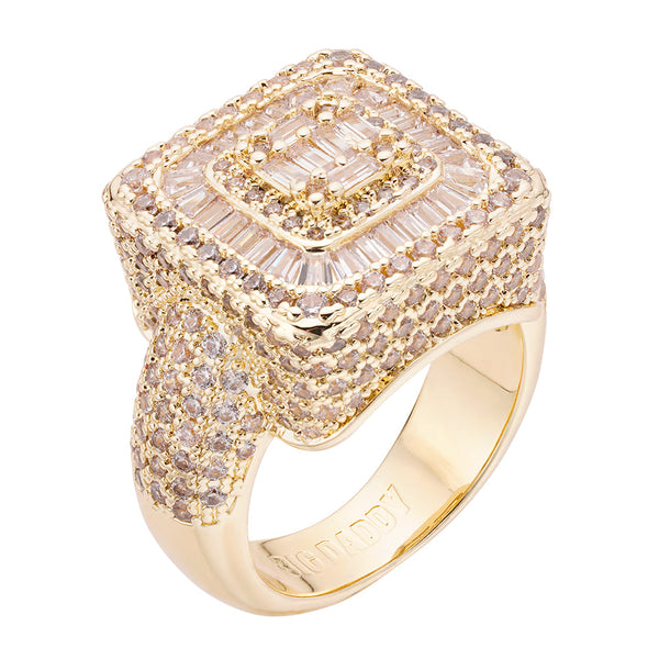 Big Daddy Conqueror Iced Out Baguette Diamond Ring