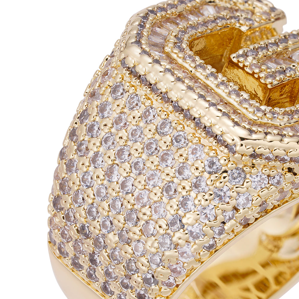 Big Daddy Top G Iced Out Baguette Diamond Ring – Watches of