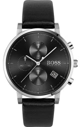Hugo Boss Integrity Black Leather Men's Watch  1513777 - Watches of America