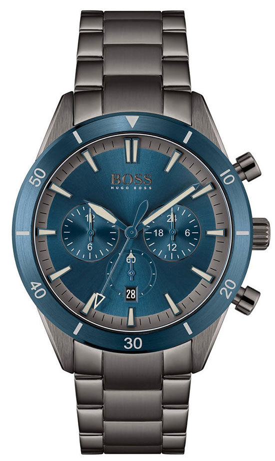 Hugo Boss Santiago Grey Chronograph Men's Watch  1513863 - Watches of America