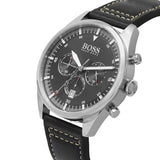 Hugo Boss Pioneer Black Leather Men's Watch 1513708 - Watches of America #2
