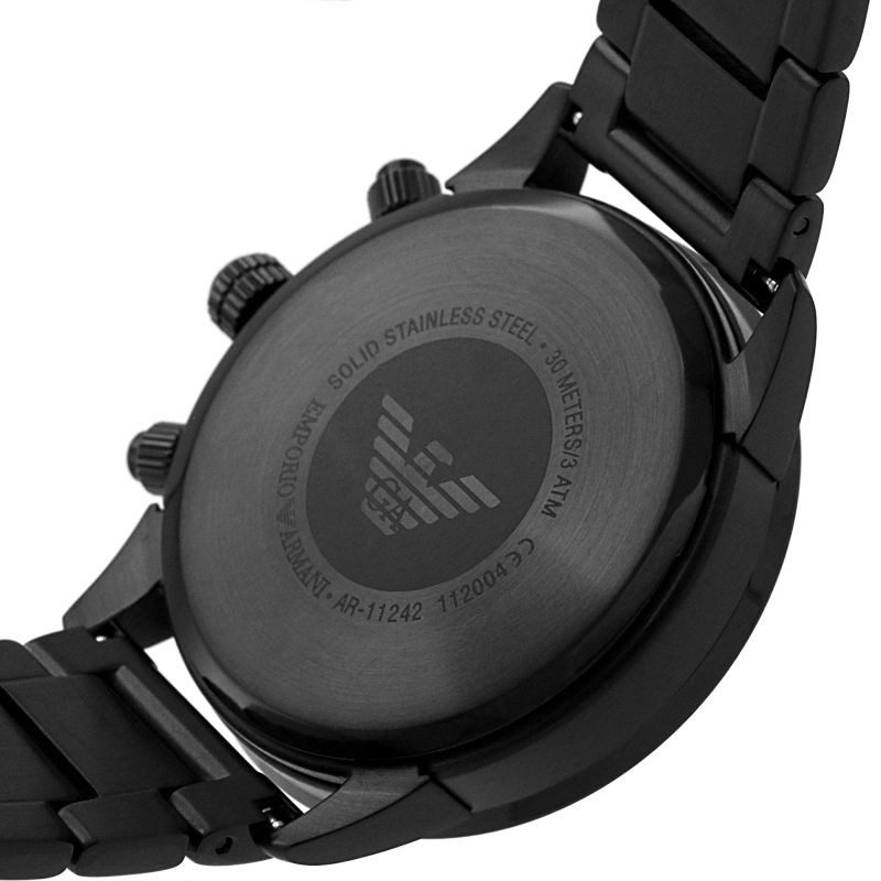 – Armani Watch Sport Chronograph Black Watches Men\'s AR11242 America Dial Emporio of
