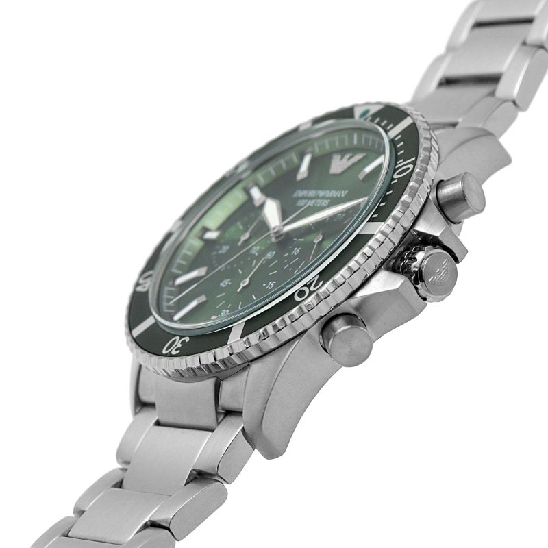 Emporio Armani Chronograph Green Dial Men's Watch AR11500