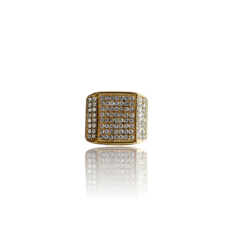 Big Daddy Iced Out Square Bling Ring