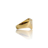 Big Daddy Bling Diamond Shape Gold Ring