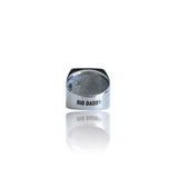 Big Daddy Iced Pave Square Silver Ring