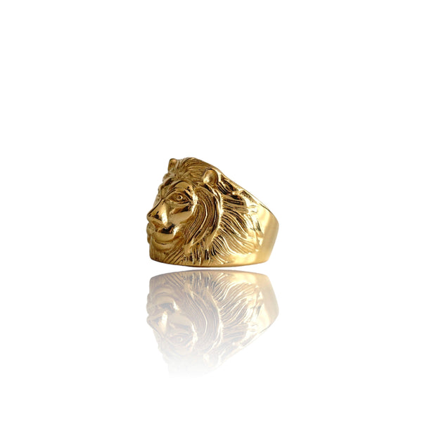 Big Daddy Regal Lion's Head Gold Ring