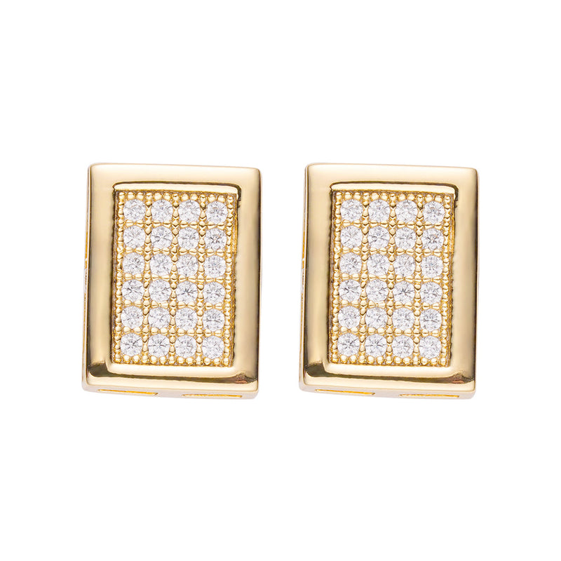 Big Daddy Pave Diamond Square Earring