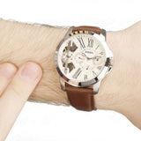 Fossil Grant Twist Multifunción Beige Dial Hombres Reloj ME1144