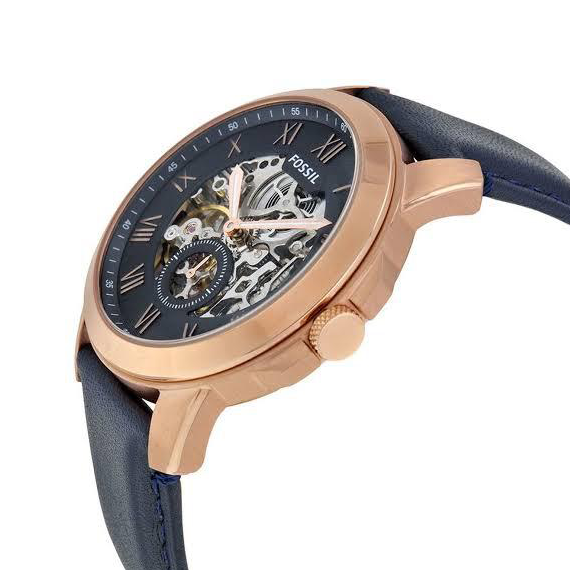 Onbevredigend Pijnboom Norm Fossil Grant Automatic Blue Skeletal Men's Watch ME3054 – Watches of America