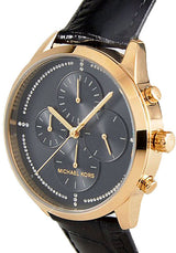 Michael Kors Slater Black Leather Strap Women's Watch MK2686 - Watches of America #3