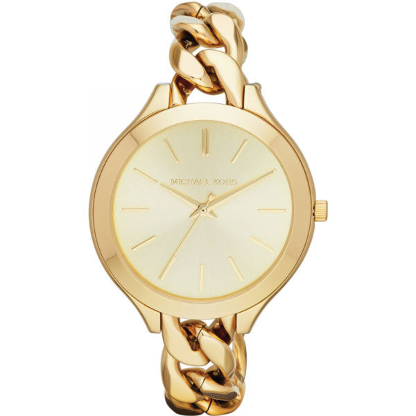 Michael Kors Slim Runway Champagne Dial Gold Ladies Watch  MK3222 - Watches of America