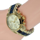Michael Kors Bradshaw Chronograph Blue Gold Ladies Watch MK6318 - Watches of America #4