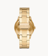 Michael Kors Slim Runway Reloj de vestir para mujer con esfera dorada MK3456