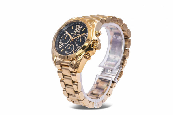 Michael Kors Bradshaw Reloj cronógrafo de cuarzo con esfera negra para mujer MK6959