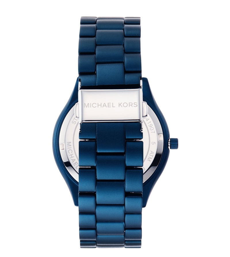 Michael Kors Slim Runway Navy Blue Unisex Watch MK4503 - Watches of America #3