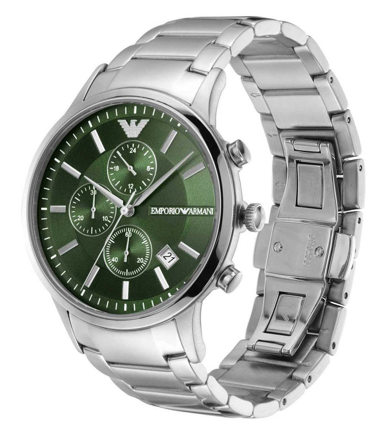 Armani Green – Steel AR11 of Stainless Dial Watch Chronograph America Emporio Watches Men\'s