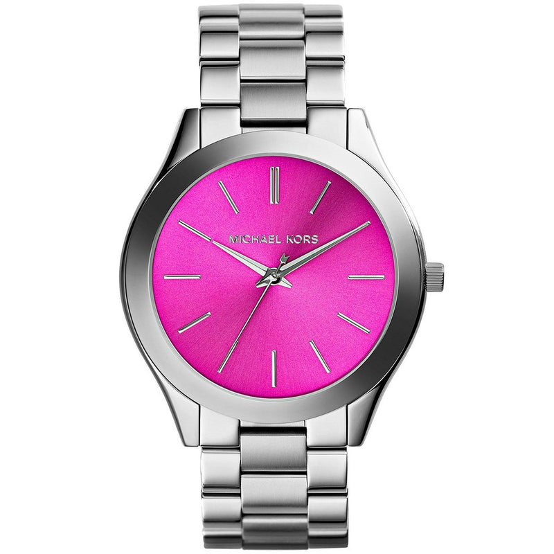 Michael Kors Silver Runway Purple Dial Women's Watch  MK3291 - Watches of America