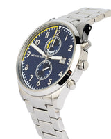 Michael Kors Saunder Reloj cronógrafo de cuarzo con esfera azul para hombre MK8574