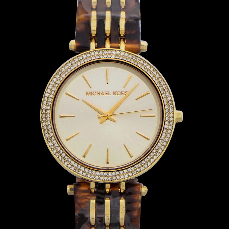 Michael Kors Darci Gold Dial Acetate Strap Ladies Watch MK4326 - Watches of America #2