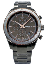 Fossil Chronograph Brown Dial Silver Men's Watch  BQ2140 - Watches of America