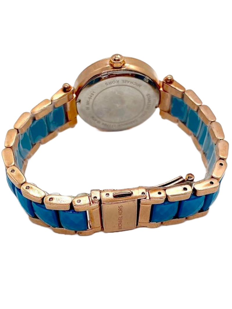 Michael Kors Parker MK6491 - Reloj para mujer con esfera de madreperla azul