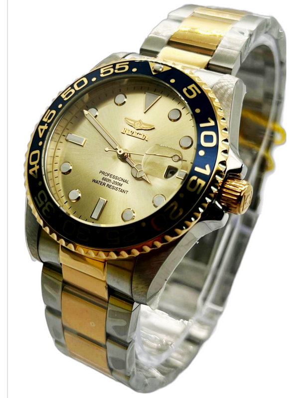 Invicta Pro Diver Reloj de cuarzo con esfera dorada para mujer 36537