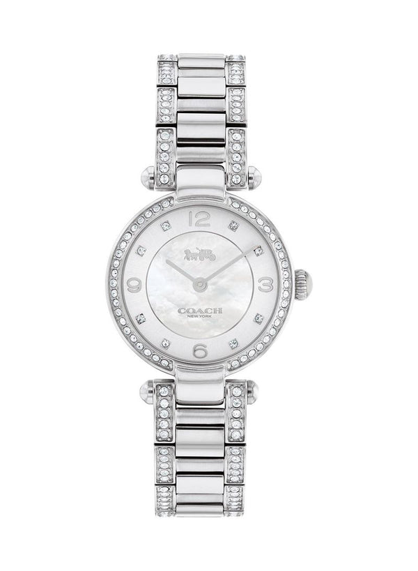 Coach Cary Crystal Silver 26mm Women's Watch  14503837 - Watches of America