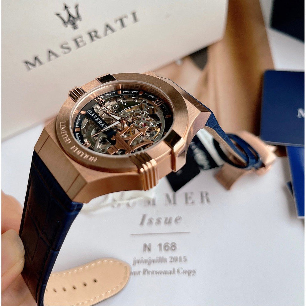 Maserati Watch Automatic Skeleton Rose-Gold Men's Watch