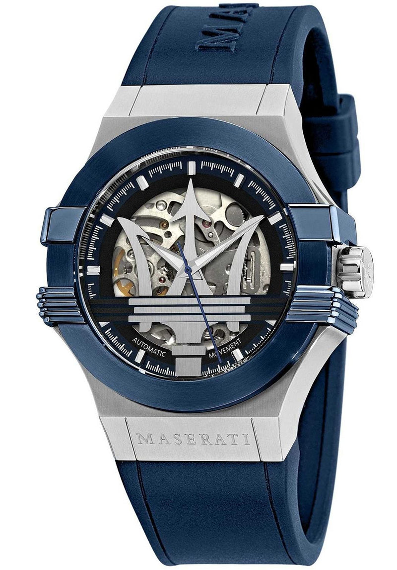 Reloj Maserati Potenza Automático Negro Esqueleto Dial Hombre R8821108028