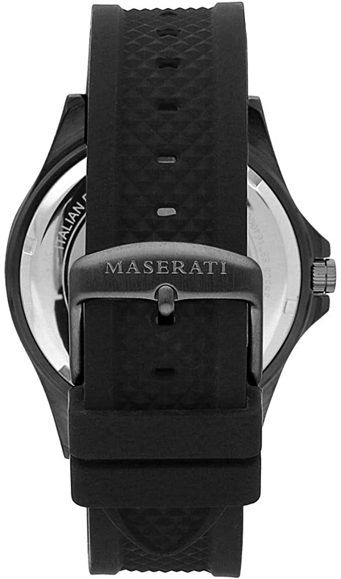 Maserati Sfida Black Silicone Quartz Men's Watch R8851140001 - Watches of America #3