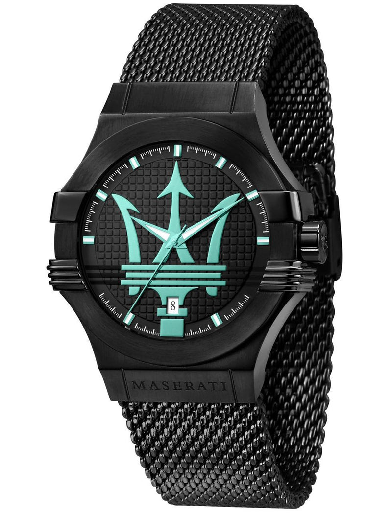Maserati Potenza Aqua Edition Black Mesh Men's Watch  R8853144002 - Watches of America