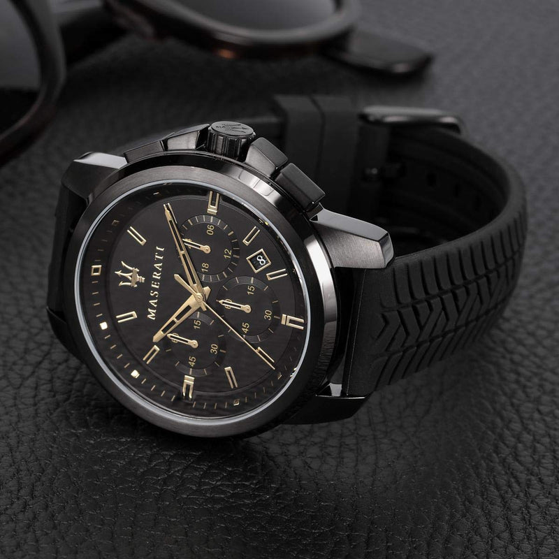 Maserati Black Silicone Quartz Fashion Men's Watch R8871621011 - Watches of America #6