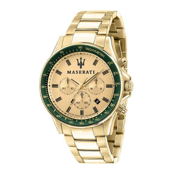 Maserati Sfida Analog Yellow Dial Men's Watch  R8873640005 - Watches of America