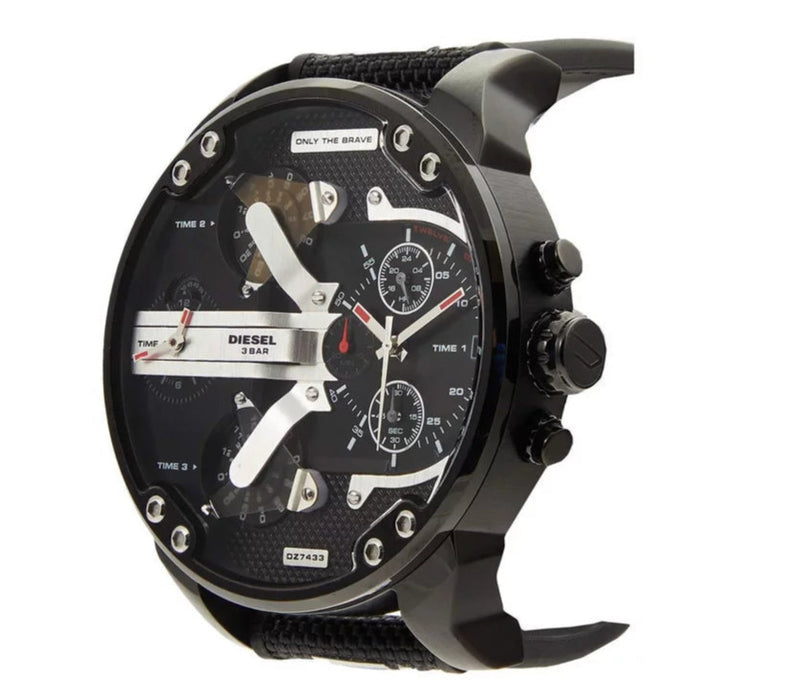 Watch Men\'s Mr. 2.0 Dial Black Watches Daddy of – America Diesel Quartz DZ7433 Chronograph