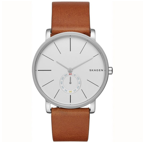 Skagen Hagen Reloj de vestir para hombre con esfera plateada SKW6273