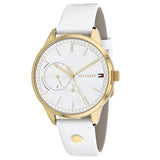 Tommy Hilfiger Brooklyn Silver Dial Leather Strap Ladies Watch  1782018 - Watches of America