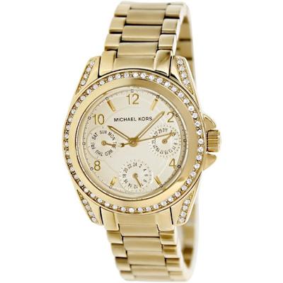 Michael Kors Blair Champagne Dial dorado acero inoxidable señoras reloj MK5639