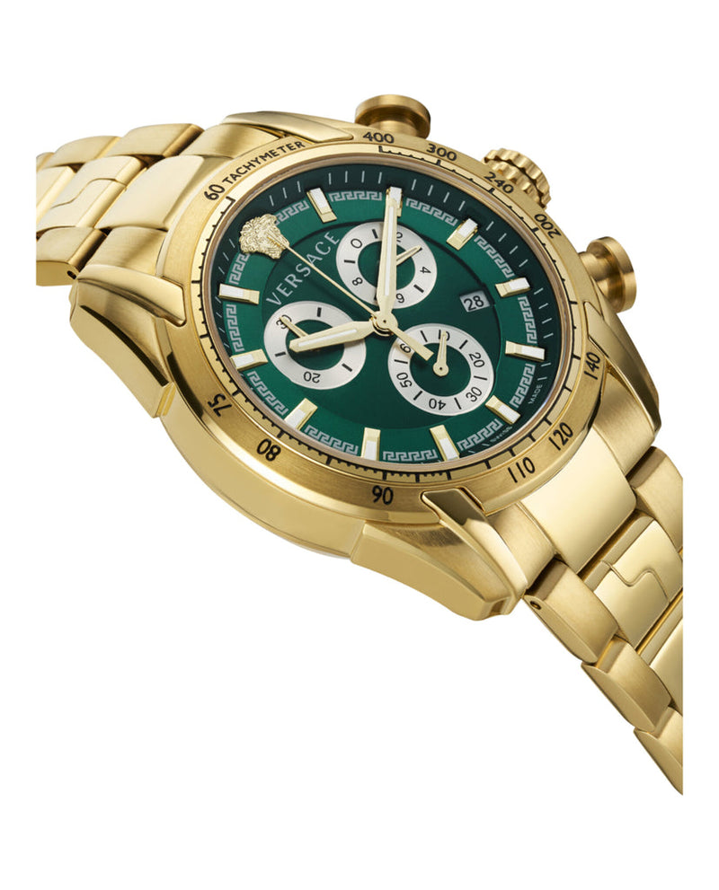 Versace V-Ray Chronograph Green Dial Men's Watch VE2I00621 - Watches of America #2