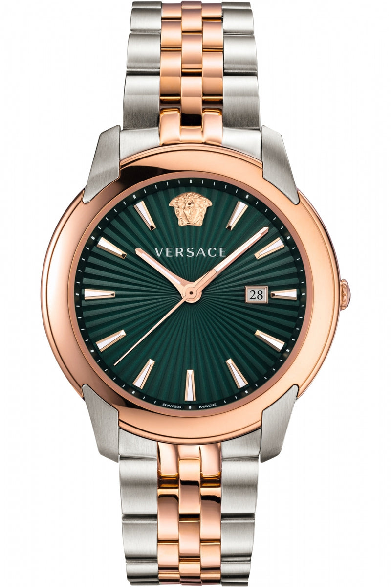Versace V-Urban Green Dial Two-Tone Men's Watch  VELQ00619 - Watches of America
